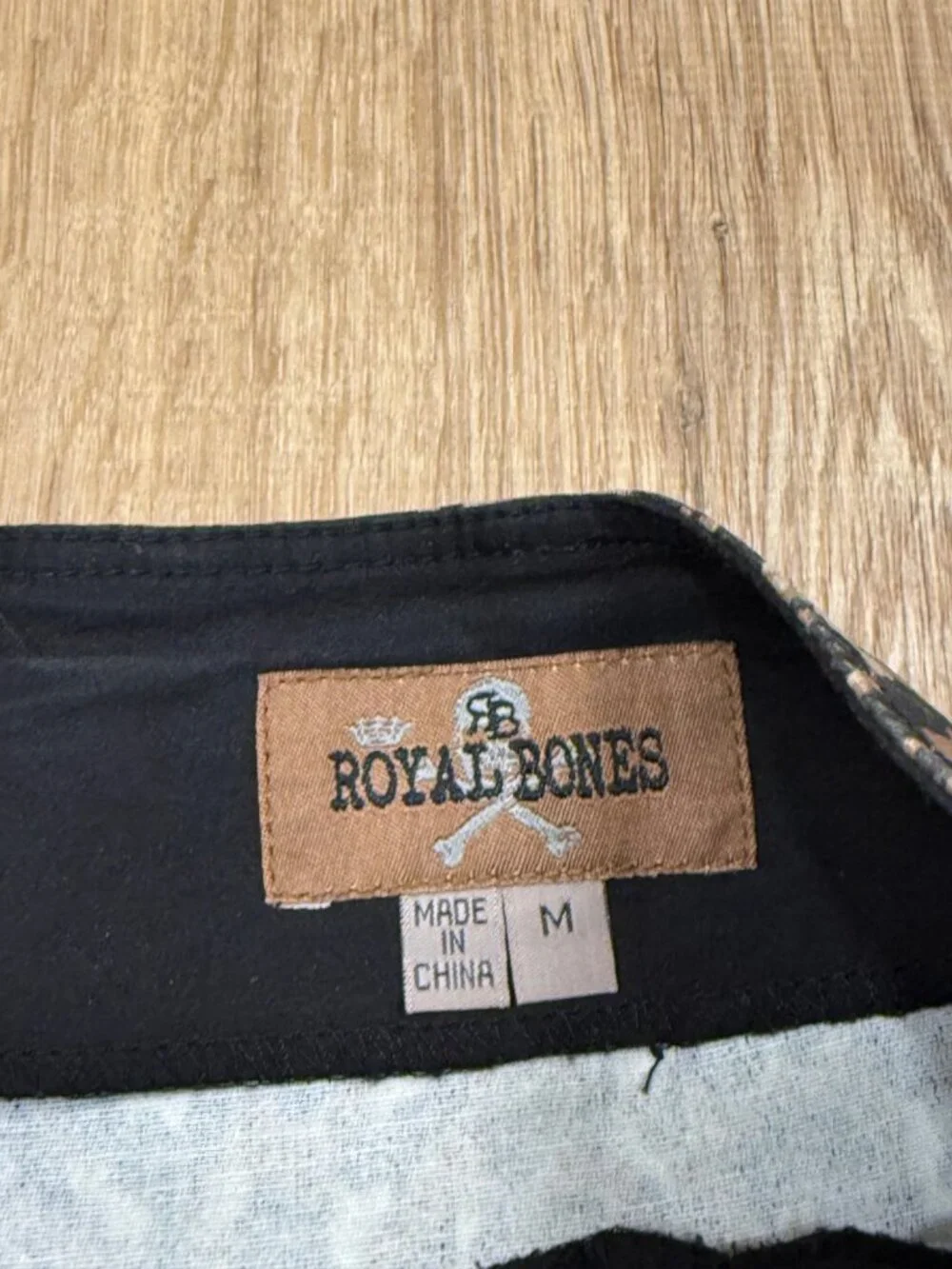 Royal Bones Leopard Print Mini Skirt Womens Size M Side Zipper Y2K Punk Rock